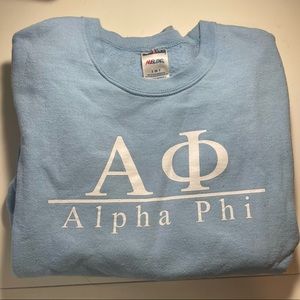 Alpha Phi crewneck sweatshirt (blue)